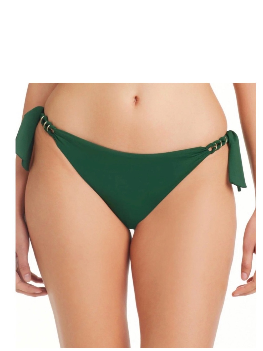 Bleu Rod Beattie Ring Master Side Tie Full Coverage Bikini Bottom Palm Green NWT